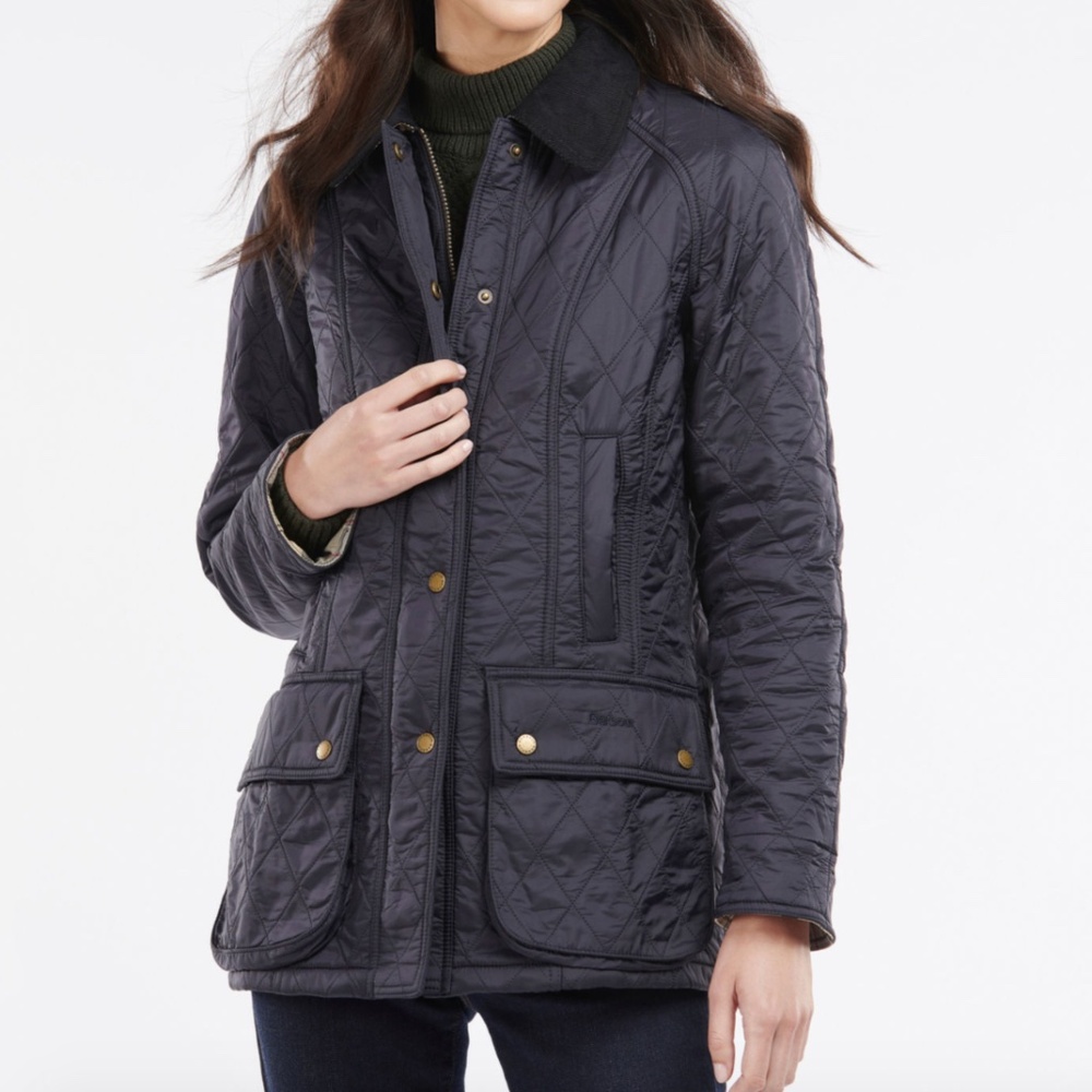 Women’s Barbour® Beadnell Polarquilt Jacket Navy size 10